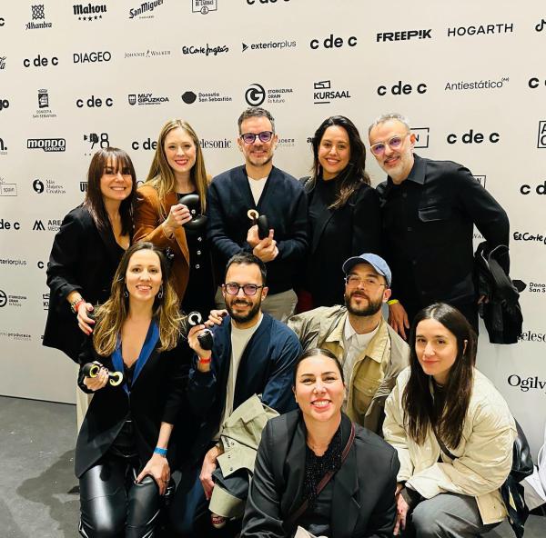 Part of the Telefónica team poses at the National Creativity Awards 2025
