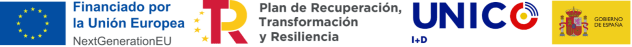 Logotipos - Plan de Recuperación, Transformación y Resiliencia; UNICO I+D; Gobierno de España